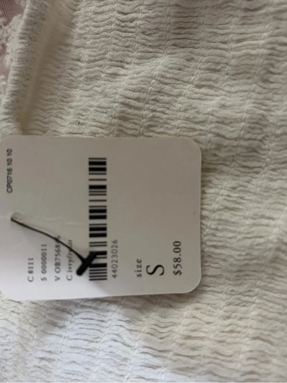 Free People Cream Crochet Lace Ruffle Tank - Picture 3 of 4